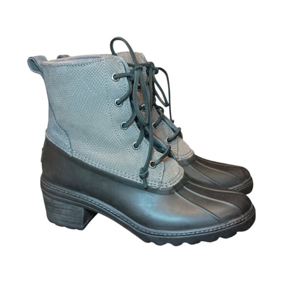 Sperry Women's Saltwater Heel Grey Duck Boots (8.5) - Picture 2 of 11